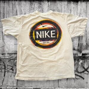 Vintage Nike Ironman Back Logo Tee USA Made Large 90s Swoosh Shirt Large